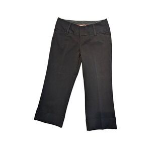 Maurices black mid rise Capri dress pants size 1/2*